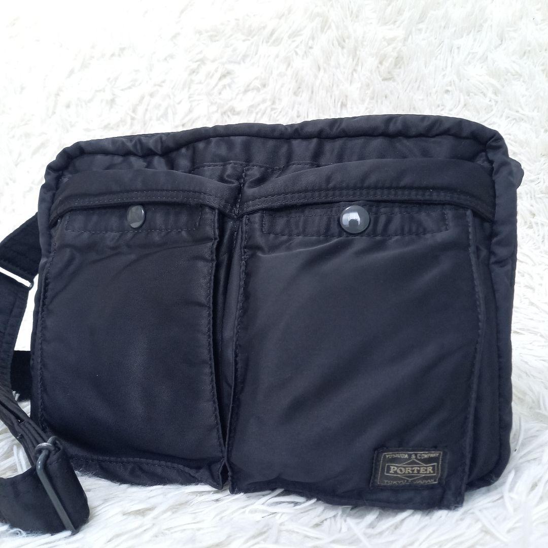 ●美品●　PORTER　TANKER　二層式　ショルダーバッグ　L　タンカー　黒