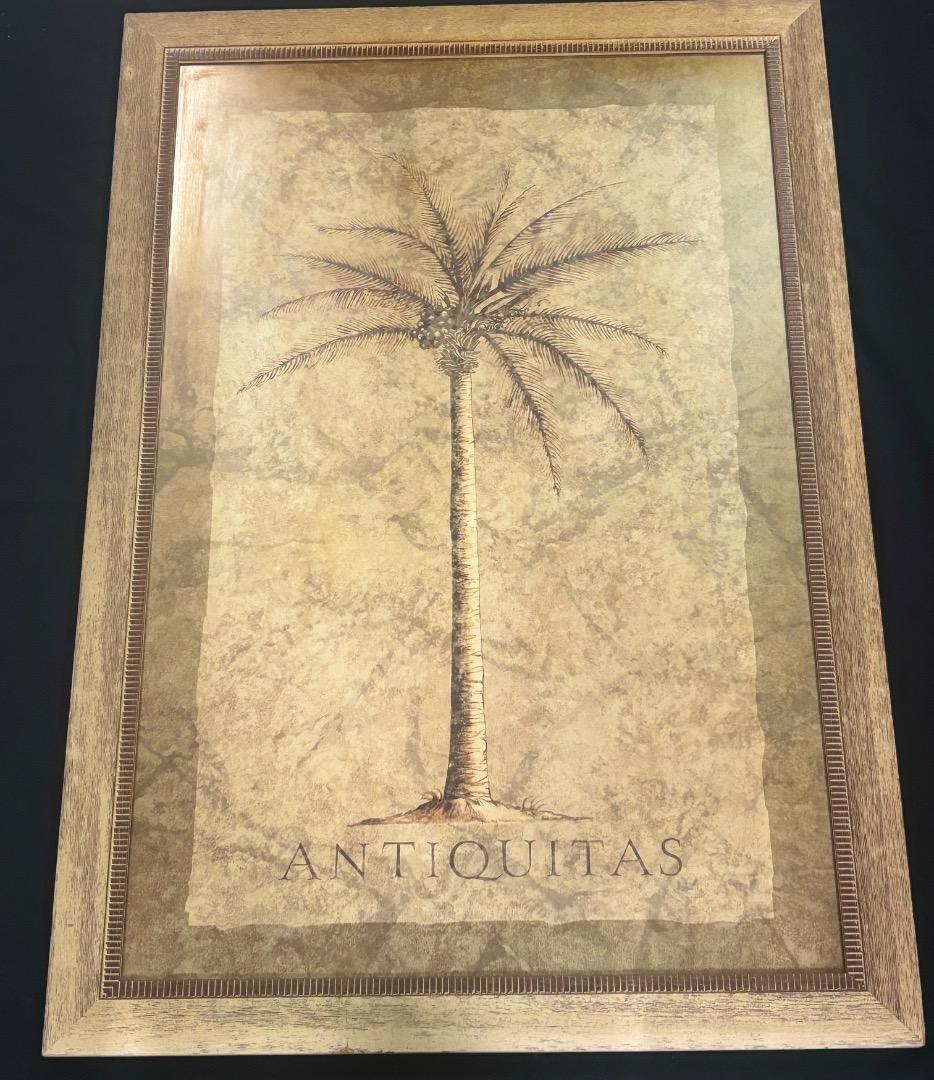 ヤシの木額入り装飾版画 1月限定価格！