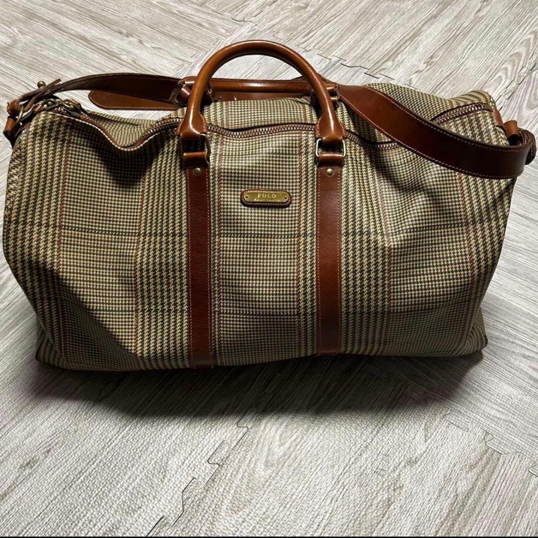 POLO チェック柄 ボストンバッグ　ポロ　旅行バッグ