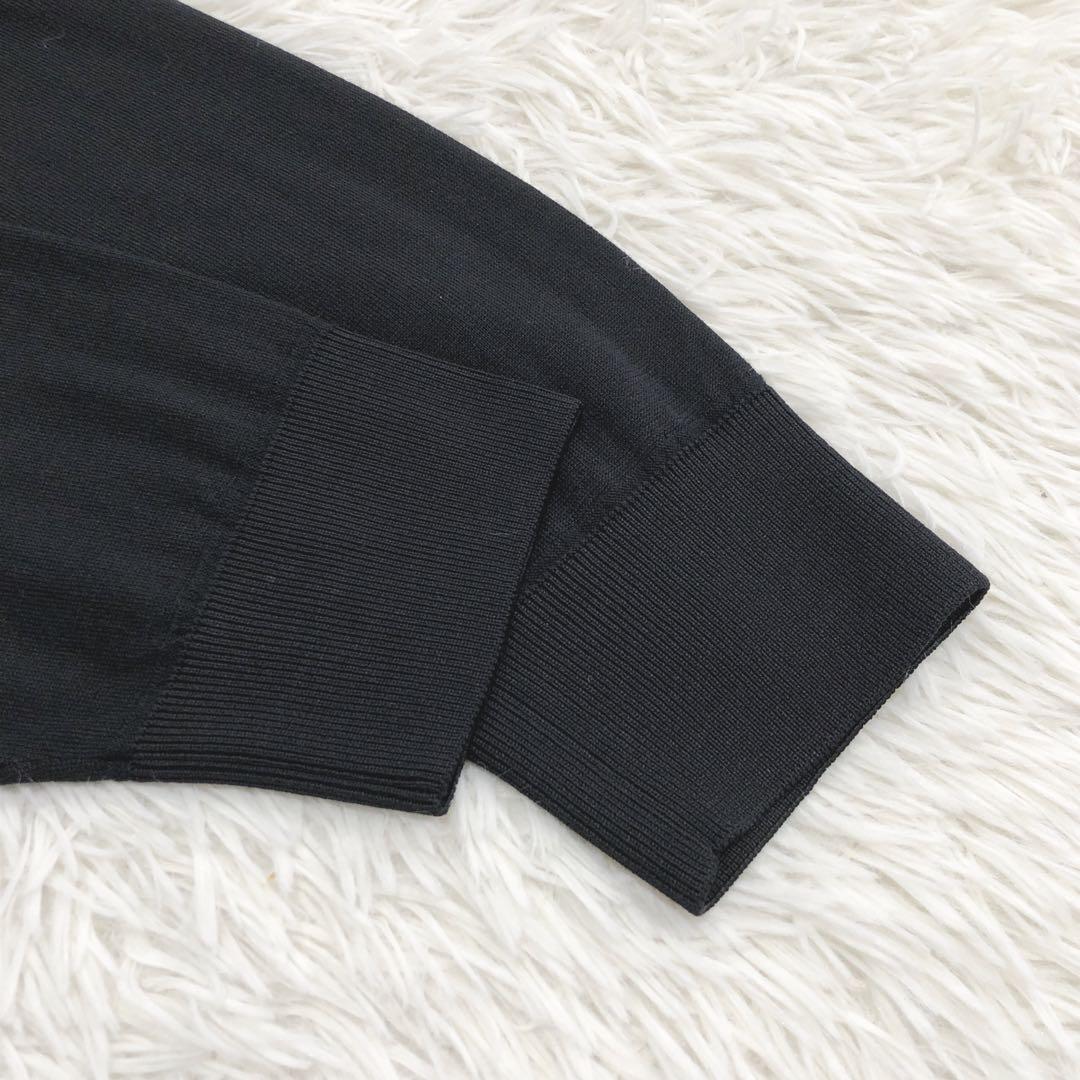 【最高級シルク100%】ヒューゴボス テーラード ニット セーター バイカラーL