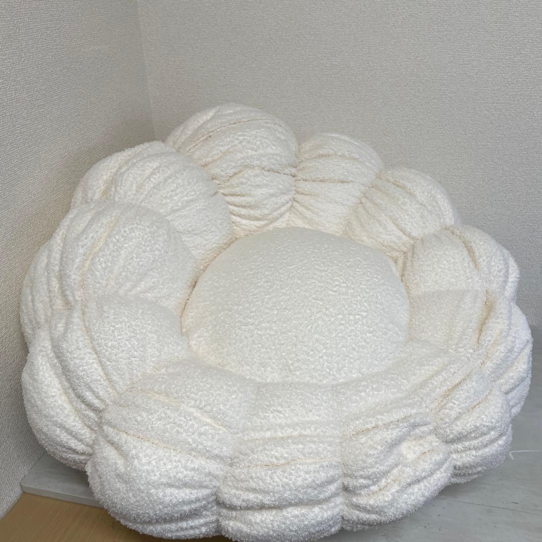 ごまちゃん(プロフ必見) ビーズソファ アネモネ ホワイト 白