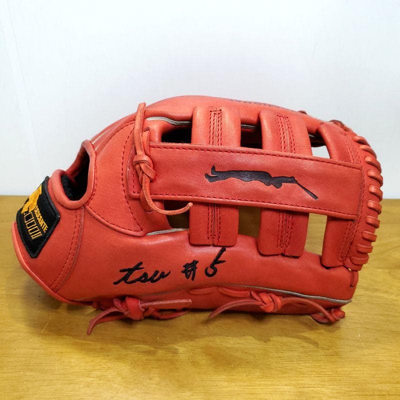 デサント 日本製 新庄剛志モデル シルエットデザイン 外野用 軟式グローブ