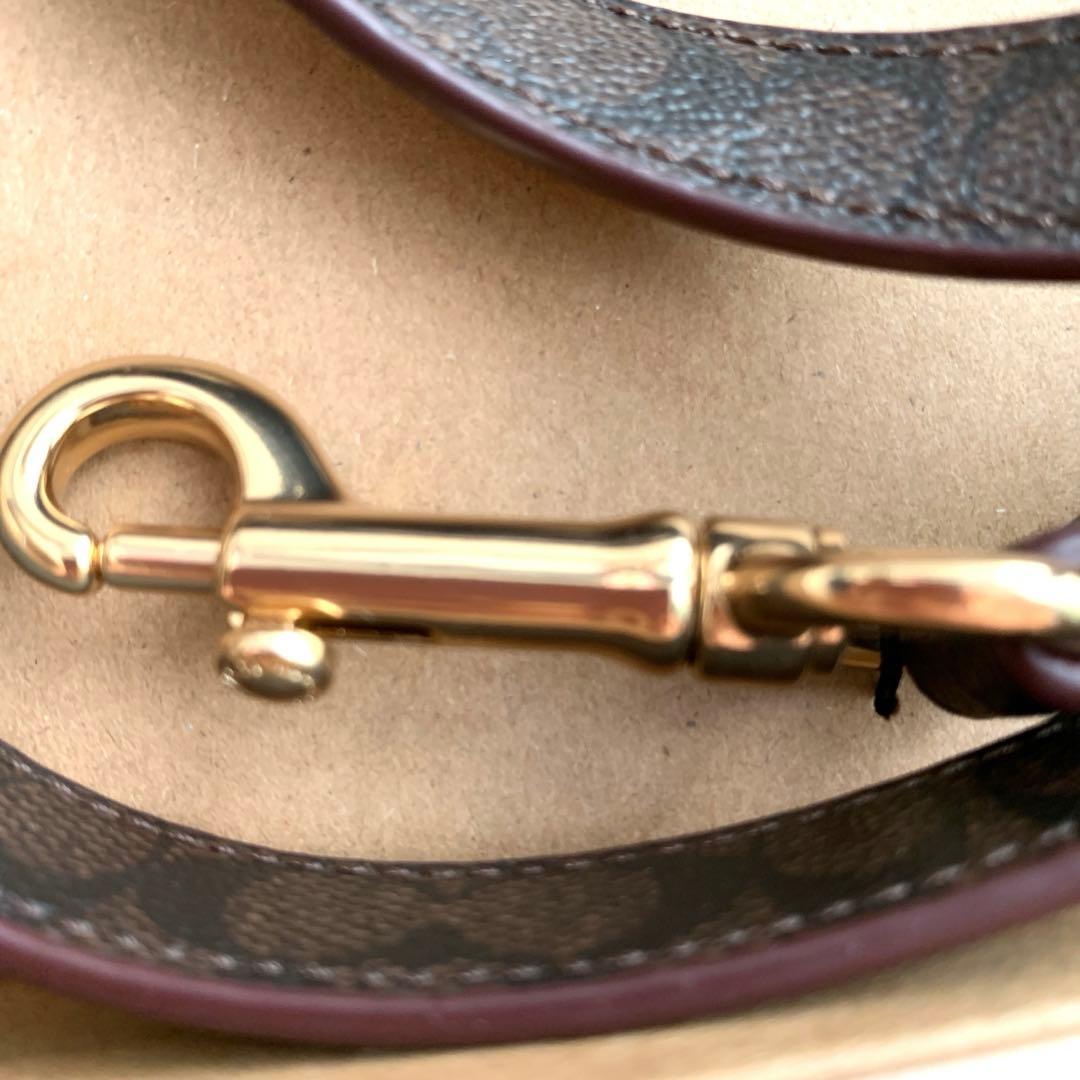 COACH コーチ　シグネチャー　赤　首輪　ドッグ　リード 小型犬　犬　ペット