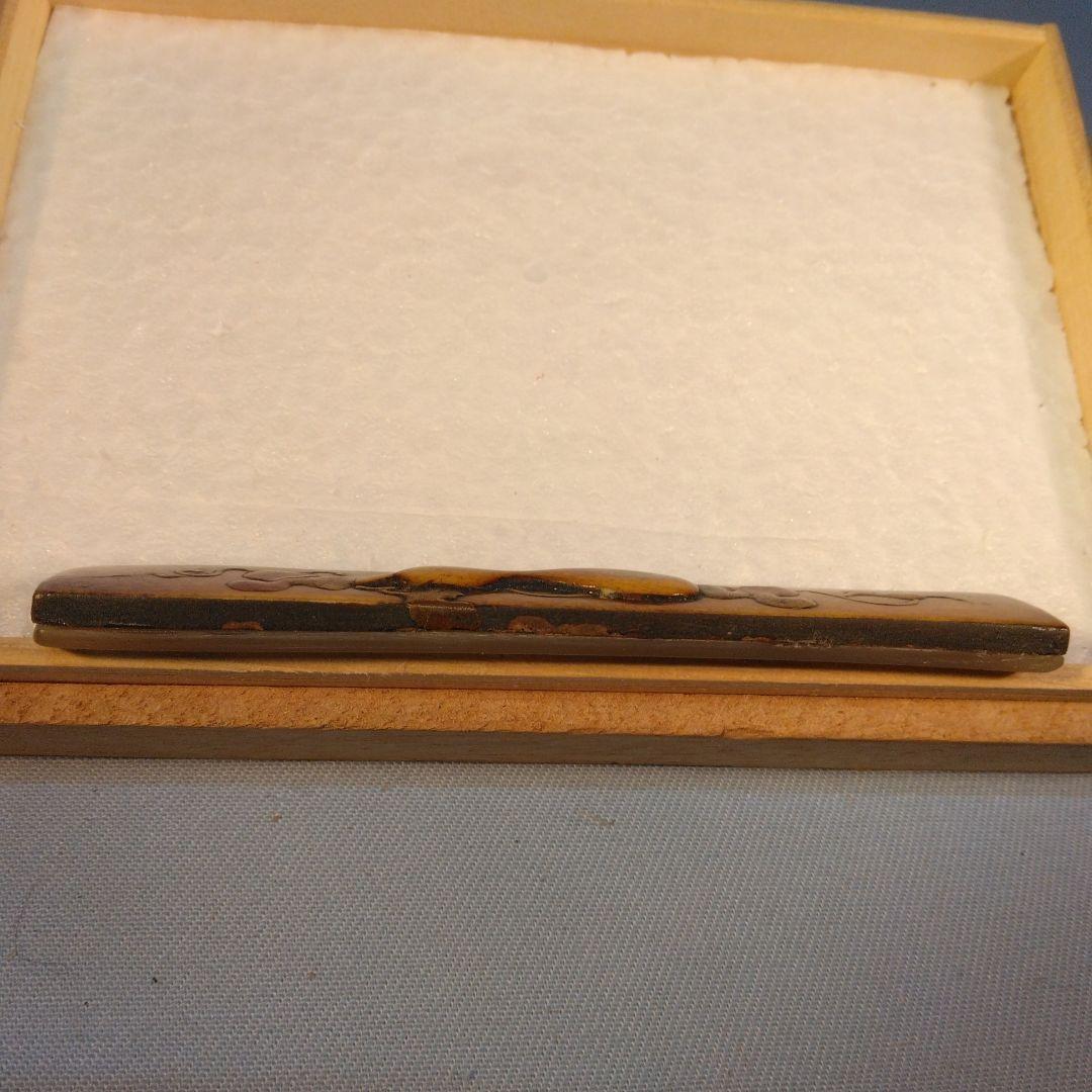 小柄袋　彫刻　蒔絵　珍品