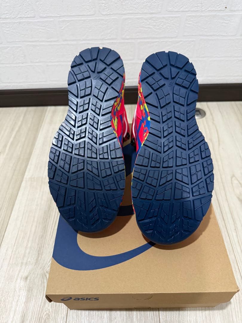 ASICS 安全靴 限定カラーピンク/ブルー ハイカット
