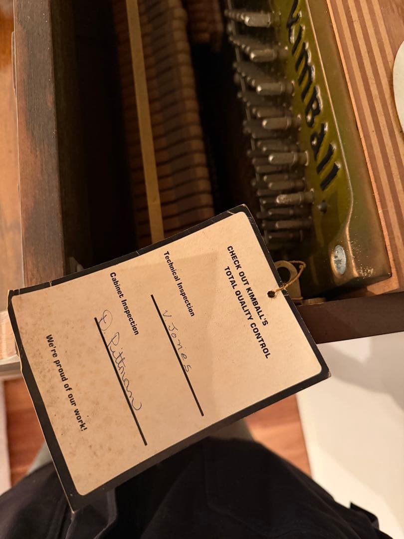 希少　kimball アップライトピアノ ウッド仕上げ　アンティーク　猫脚