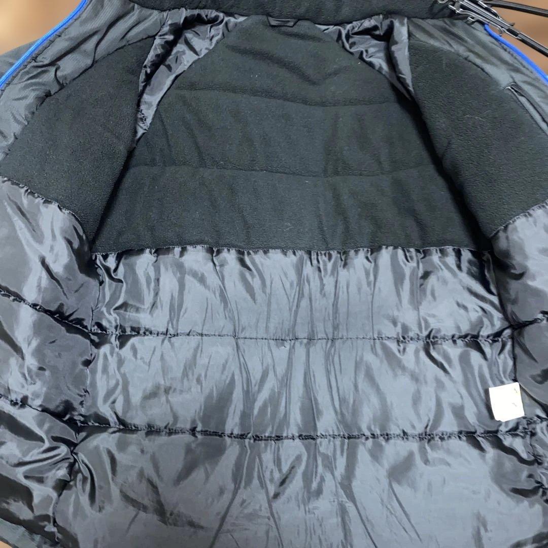 ルースイソンブラ　中綿　ジャケット　裏起毛　帽子付き　黒青　S