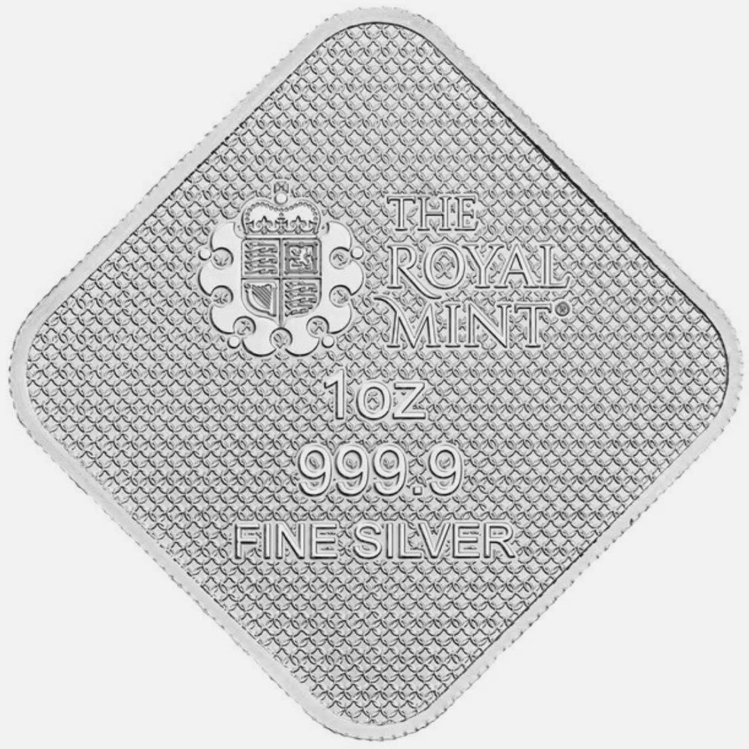 銀貨 英国 ロイヤルミント クイーンズビーストコンプリーター 純銀 四角 1oz