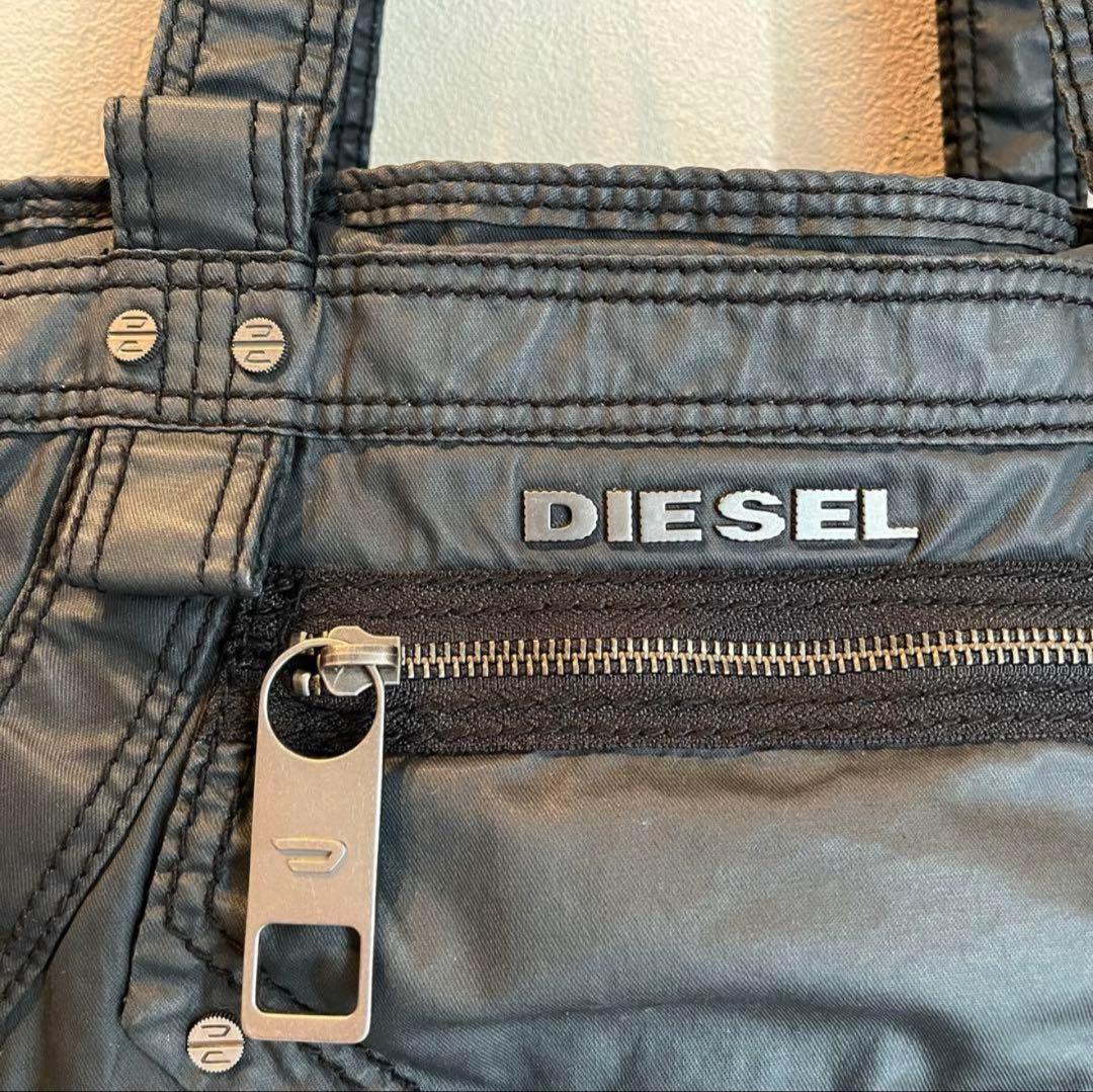 ディーゼル　アーカイブメタルロゴ　ミニボストンバッグ　y2k ハンドバッグ