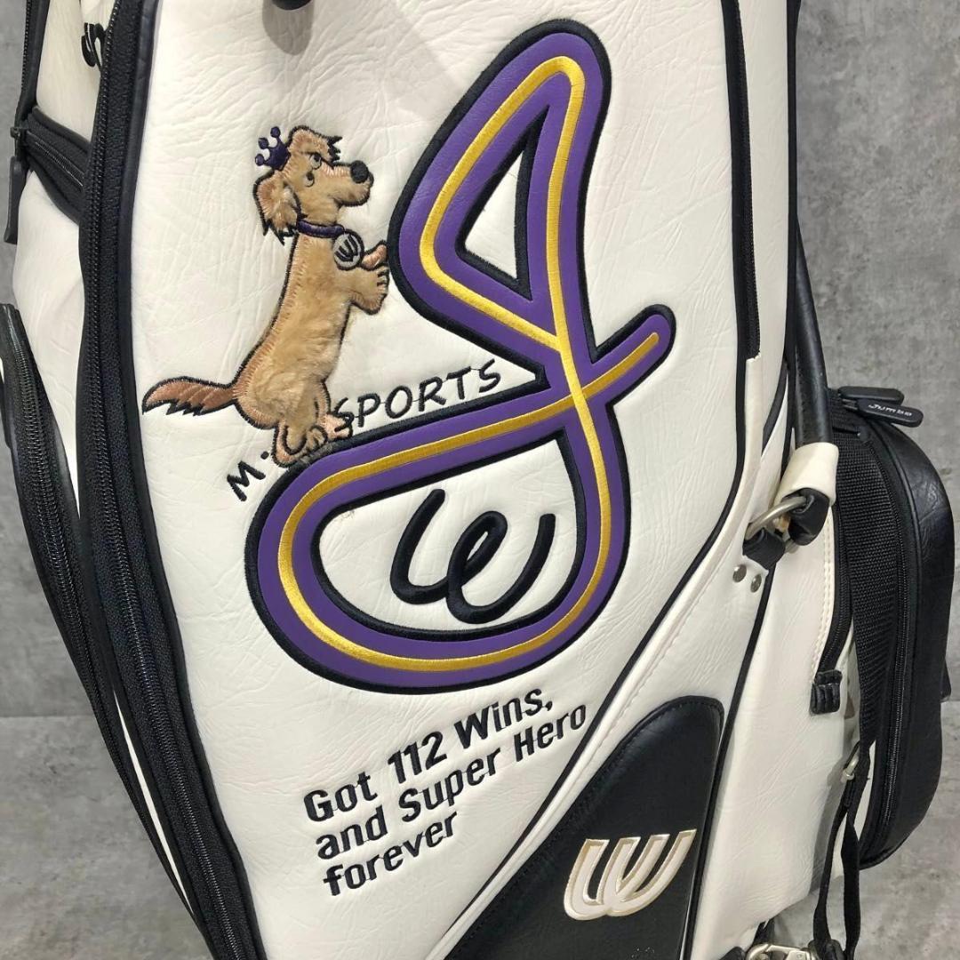 限定 レア 美品 ジャンボ尾崎 112勝 記念モデル キャディバッグ ホワイト