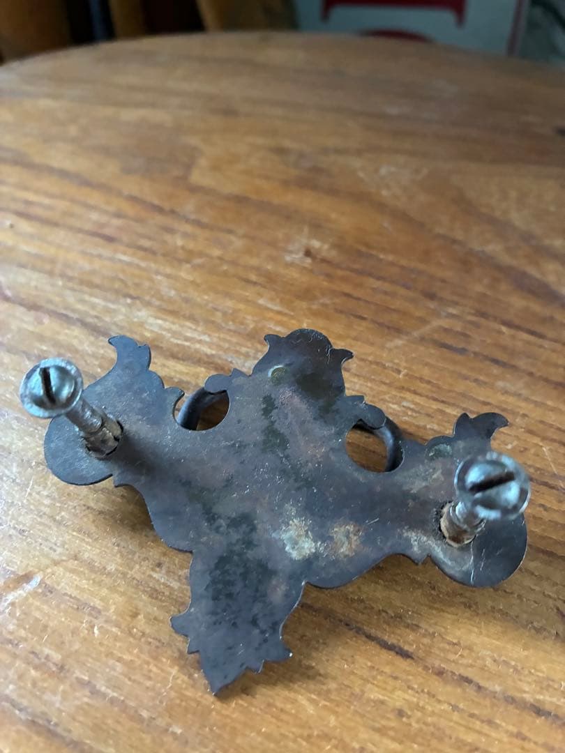 青柳アンティーク　アイアン　引き出し　取っ手　ノブ　持ち手　金具　留め具