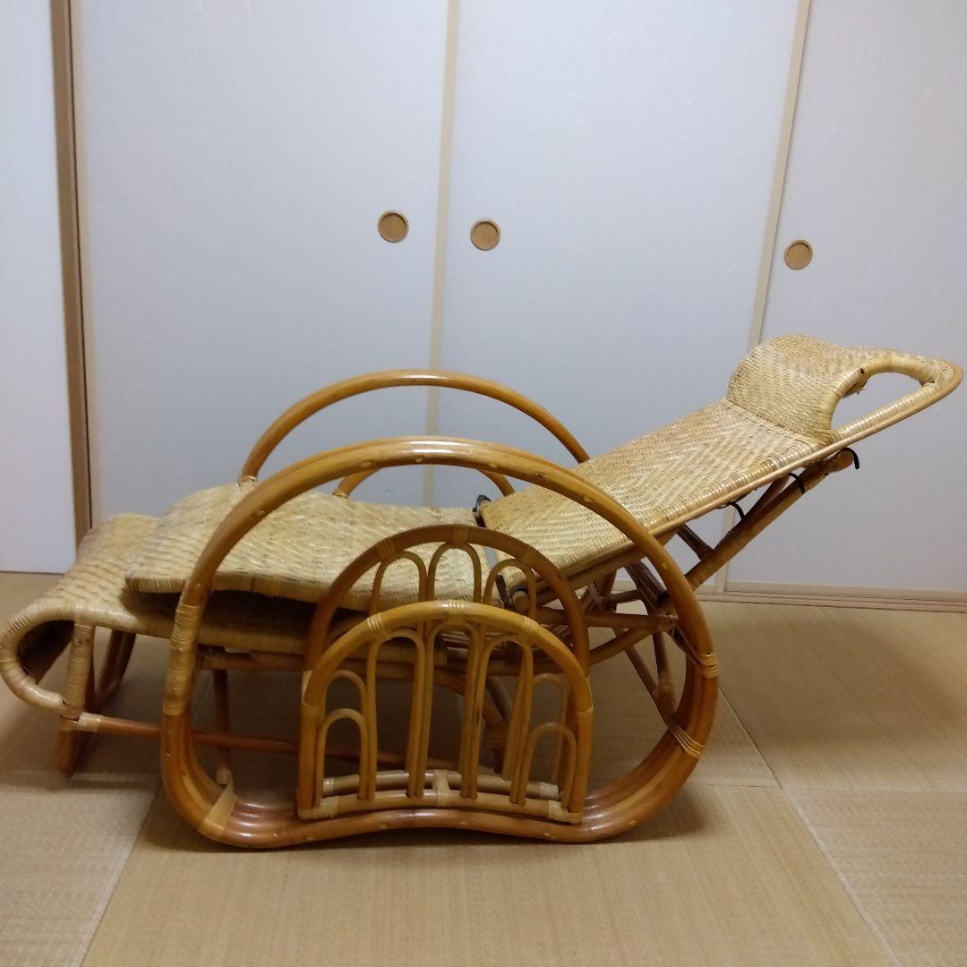アリ　ラタン　籐製　リクライニングチェア