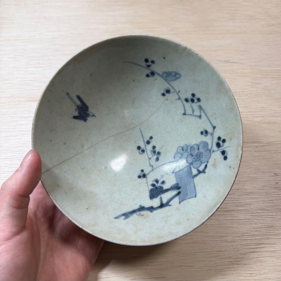 古伊万里 染付 嗽茶碗 茶碗 江戸時代 初期伊万里 藍九谷 古美術 骨董 民藝