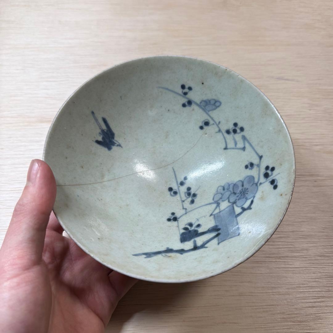 古伊万里 染付 嗽茶碗 茶碗 江戸時代 初期伊万里 藍九谷 古美術 骨董 民藝