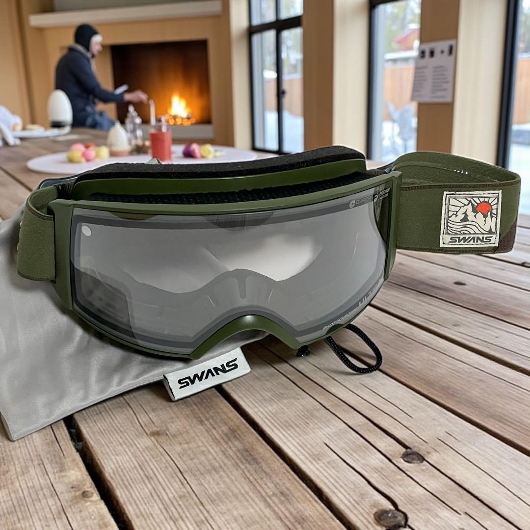 【未使用級美品】RACAN スキー　スノーボード　ゴーグル SWANS