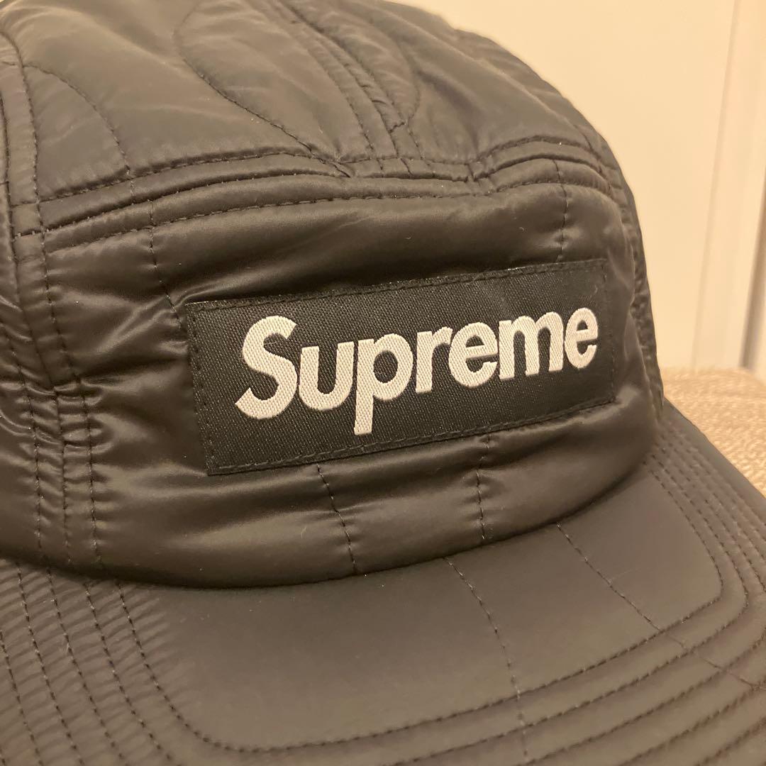 Supreme ブラックナイロン　キャップ黒