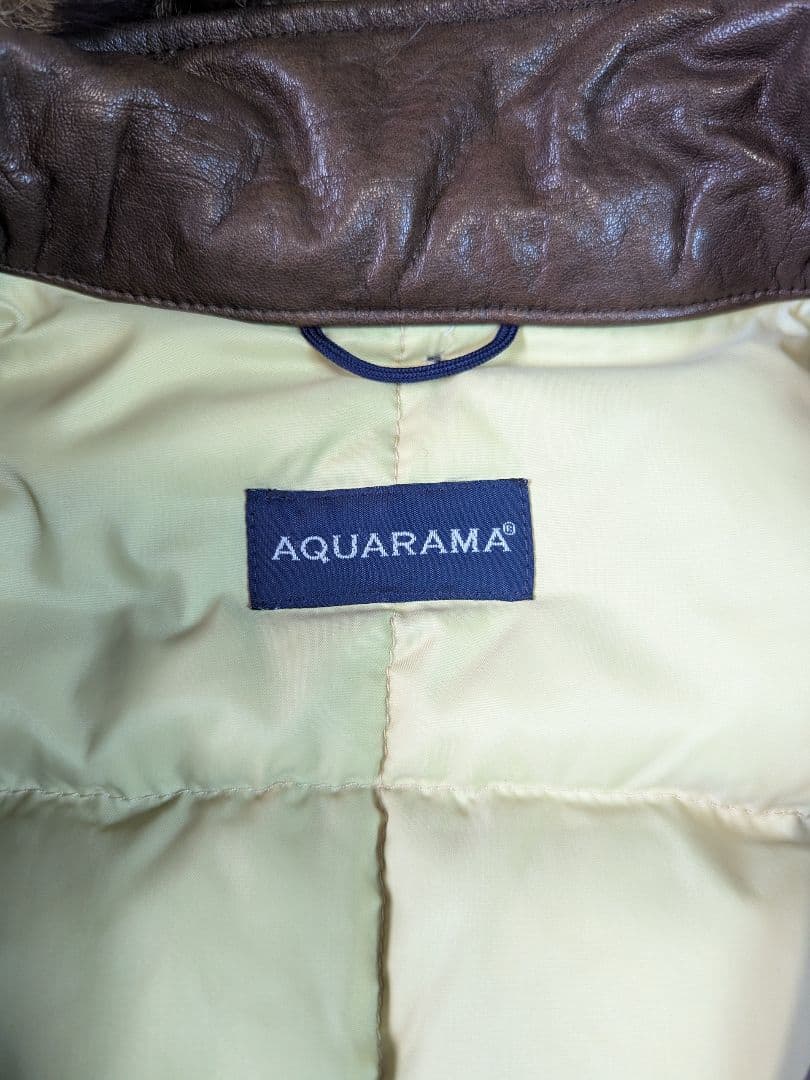 AQUARAMA モッズコート ダウン ファー フード付 イタリア製 メンズ L
