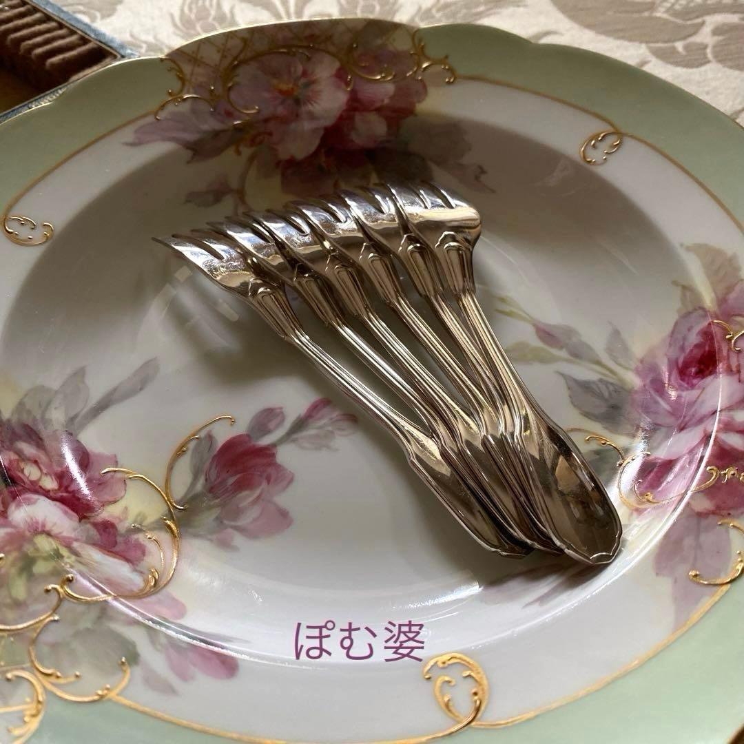 【フランス／クリストフル】純銀／ケーキフォーク 2本