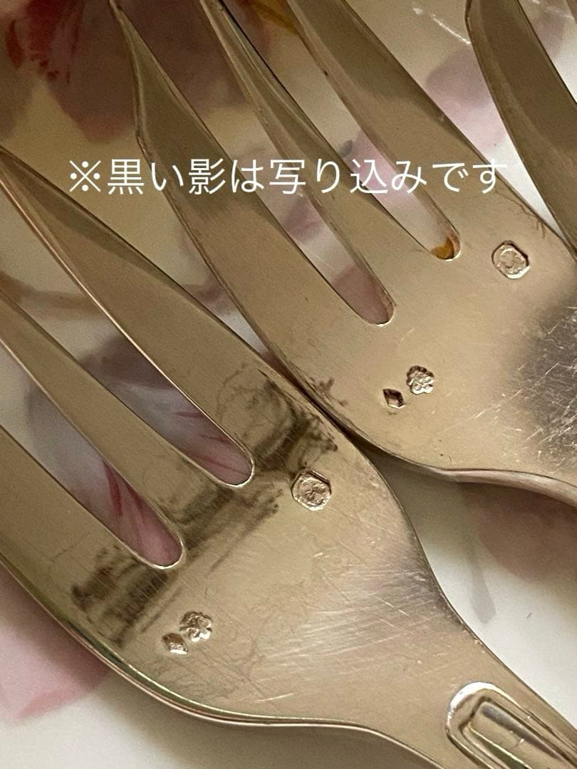 【フランス／クリストフル】純銀／ケーキフォーク 2本
