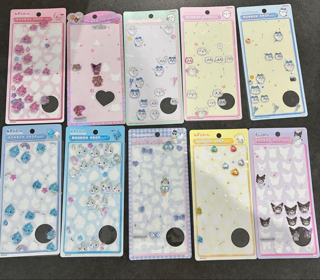 シール34枚セット　ボンボンドロップ　うるちゅる　タイルシール　デニムステッカー