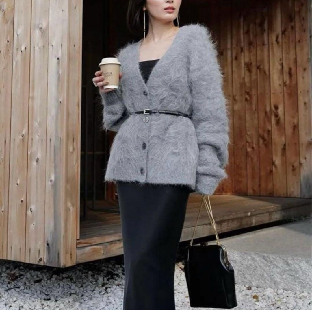 アニュアンス■anuans■スーリーアルパカニットカーディガン