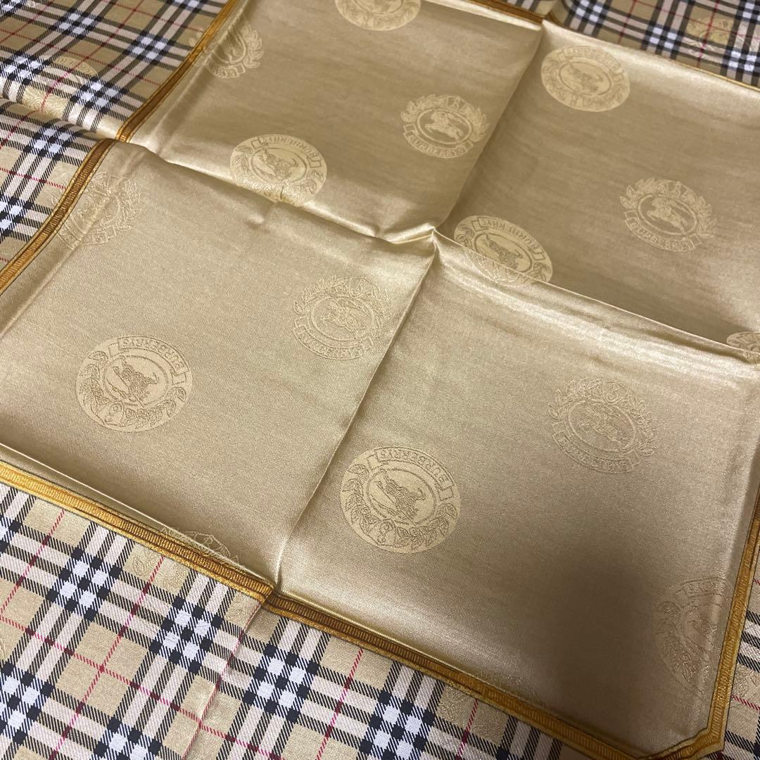 H*a様 Burberrys シルク&コットン チェック柄ハンカチーフ4枚セット