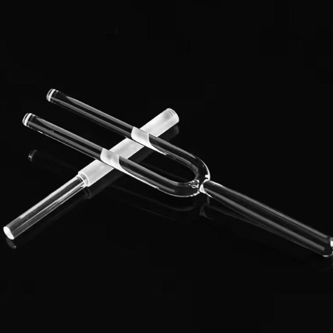 クリスタル 音叉 直径10mm 全長24cm ヒーリング 癒し リラクゼーション