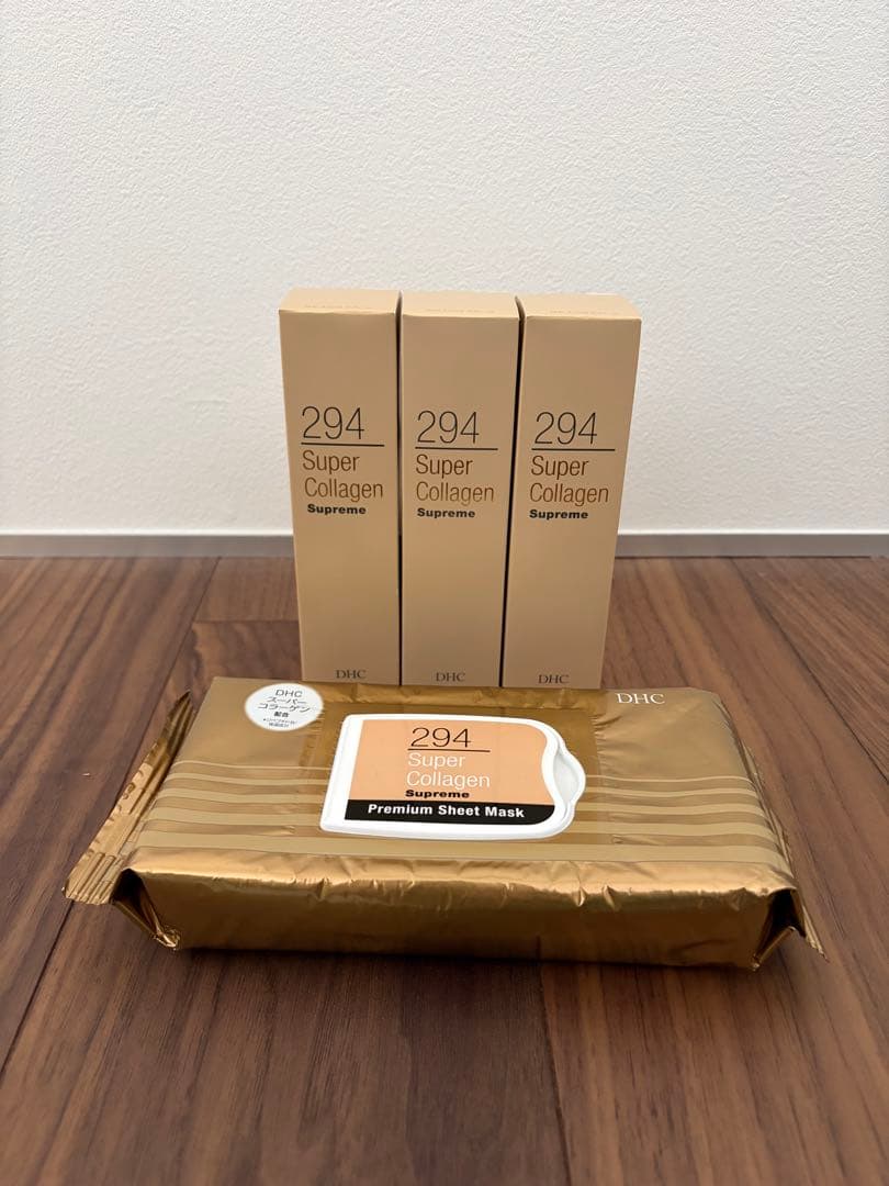 DHC スパコラスプリーム美容液 3本、スパコラスプリームシートマスクセット