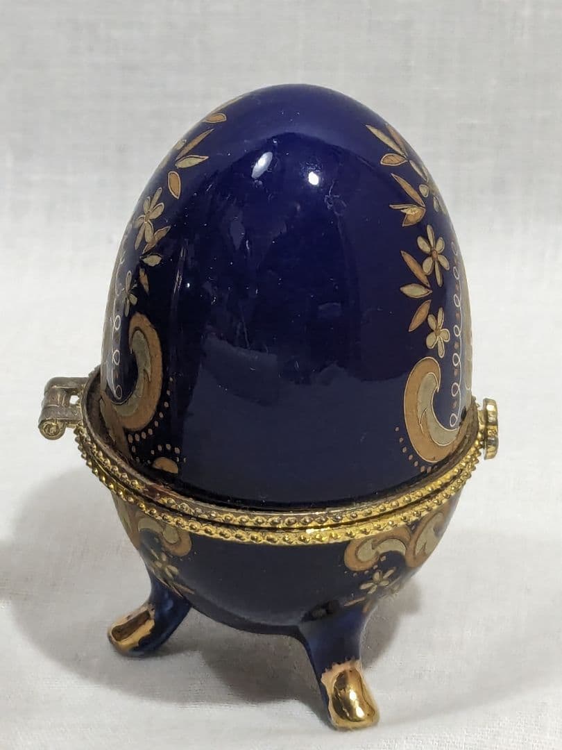 Meissen　マイセン　卵型ジュエリーボックス　大·小　置物　オブジェ　陶器