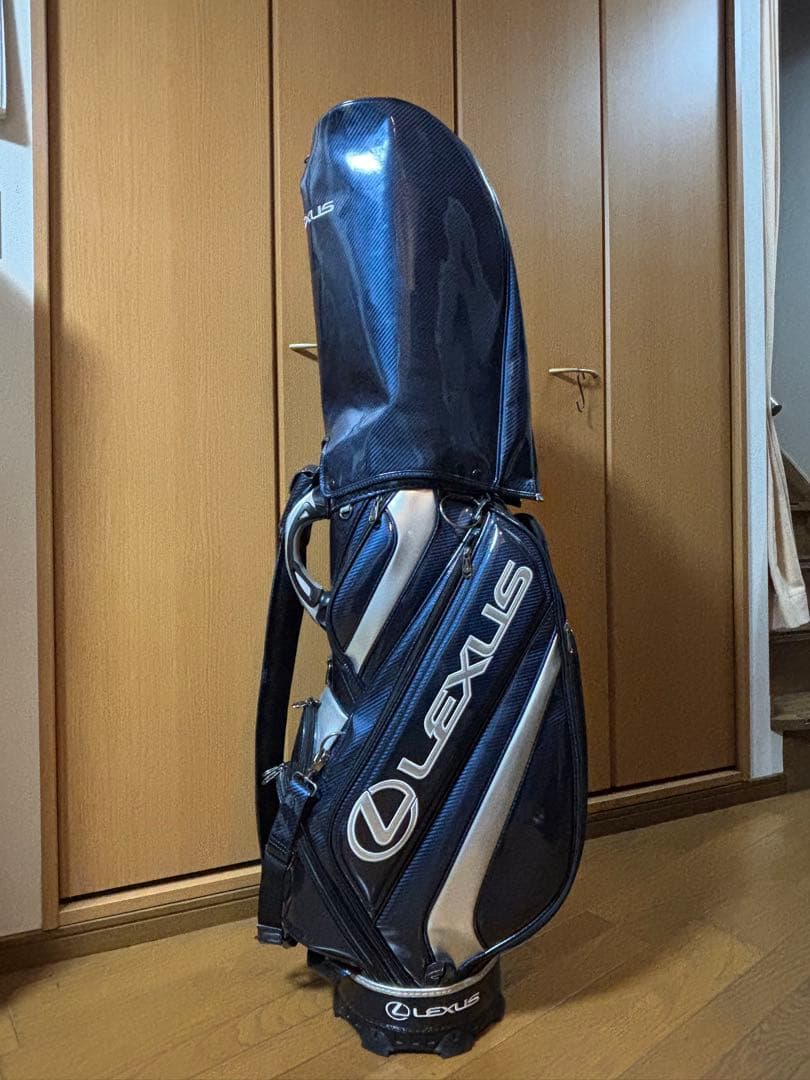 LEXUS キャディバッグ ブルー　2ラウンド使用　ほぼ無傷　アイアンカバー付き