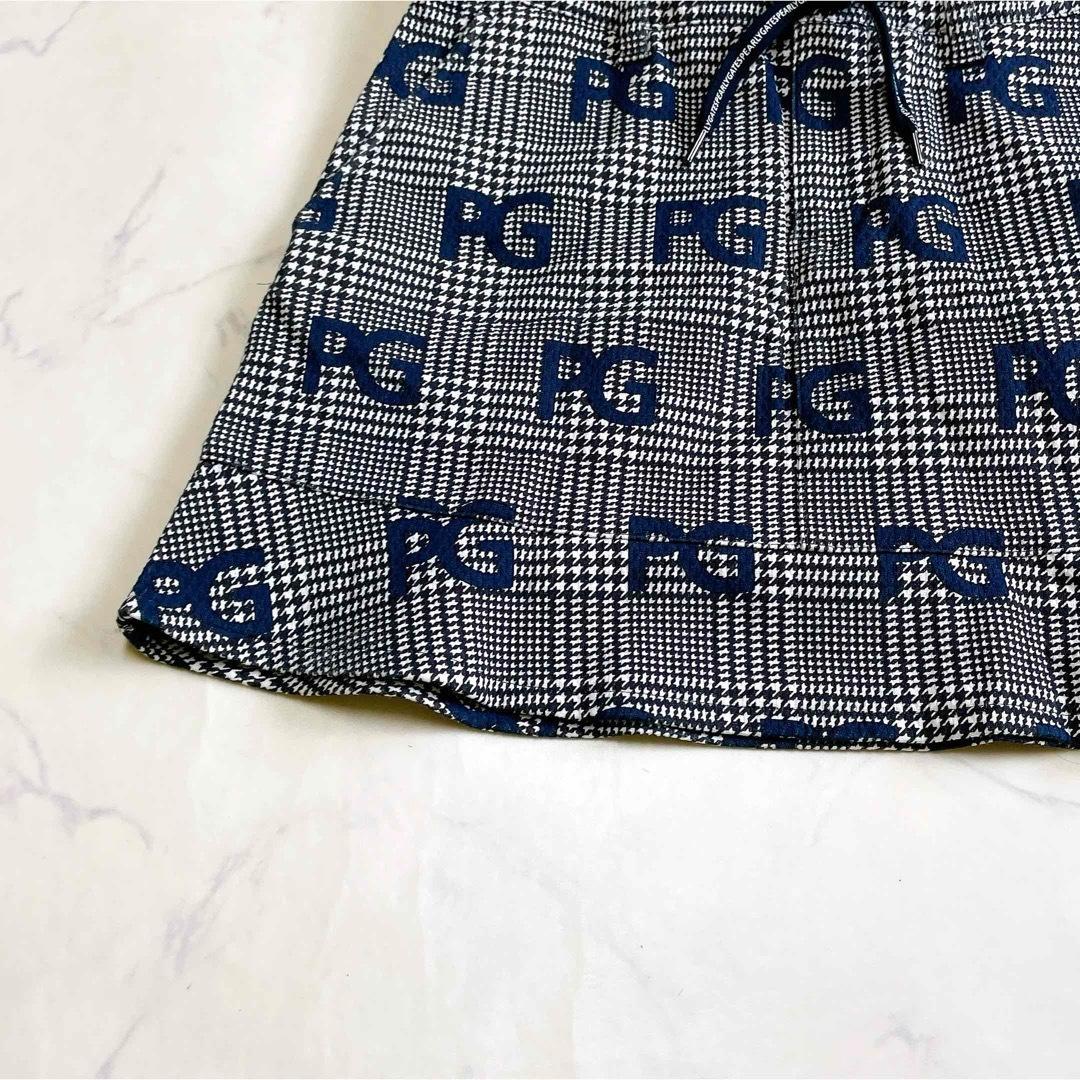 極美品 パーリーゲイツ PGロゴワッペン 千鳥格子柄 ゴルフスカート 0 近年