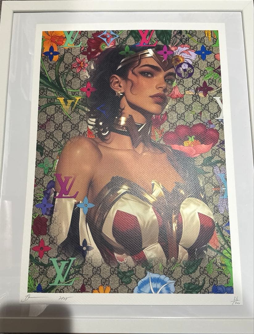 DEATH NYC 現代アート　世界100枚限定 ヴィトン　ワンダーウーマン