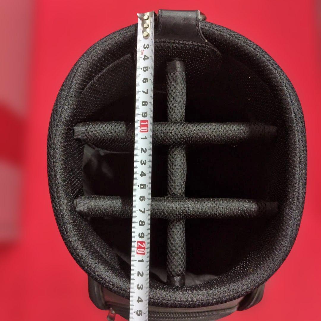 adidas キャディバッグ 9インチ フード付 黒赤