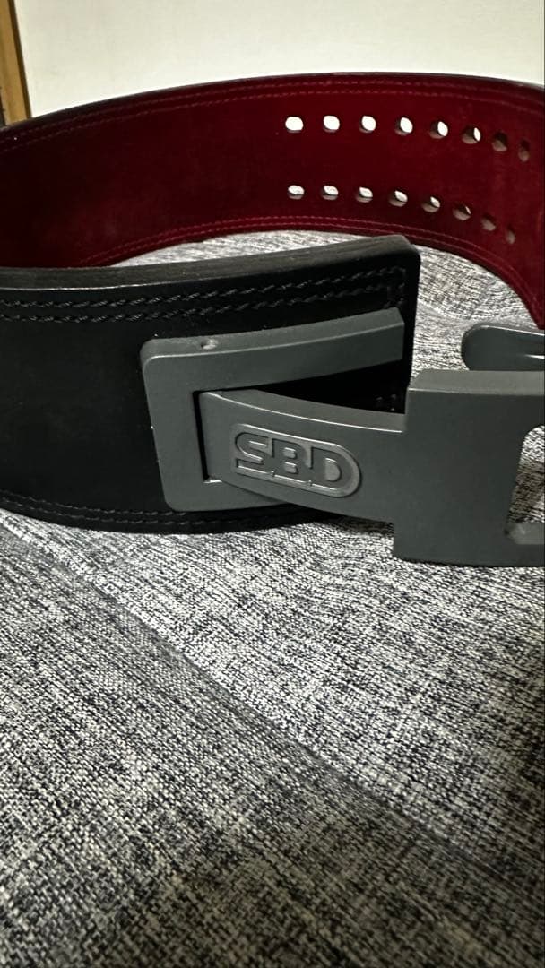 ハ*セ様 SBD トレーニング・パワーベルト 黒/赤　サイズS