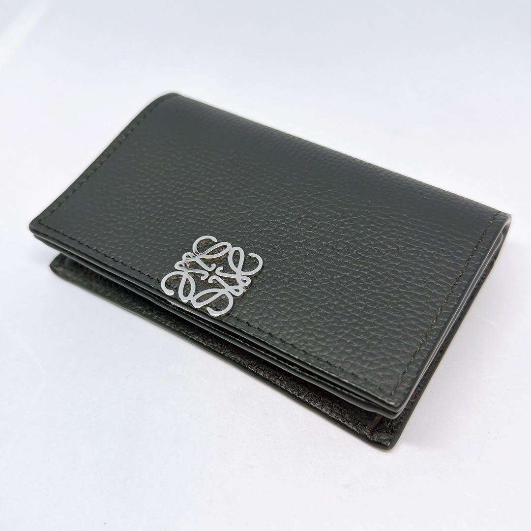 【極美品】LOEWE ロエベ アナグラム ビジネスカードホルダー シルバー