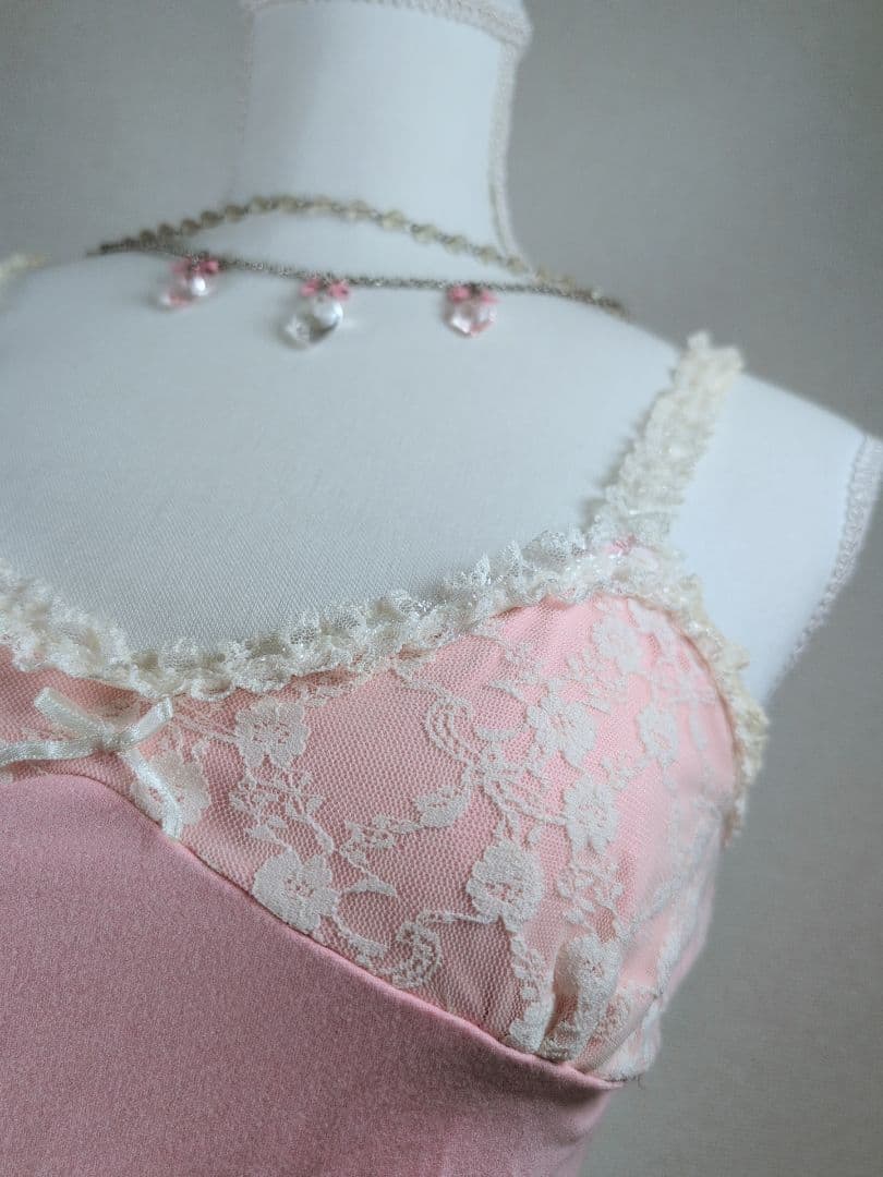 希少♡LIZ LISA♡リズリサ キャミソール ピンクハート チャーム付 旧タグ