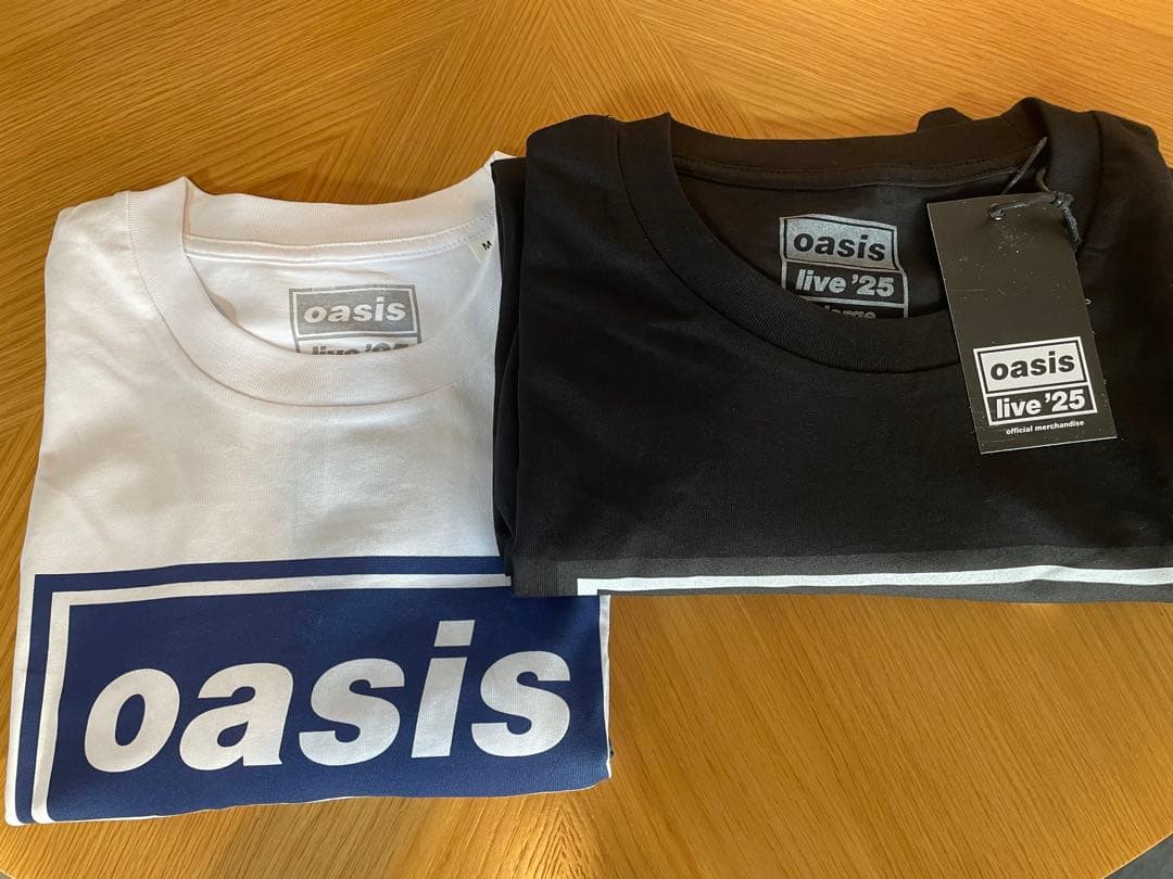 CC様用oasis live '25 シャツ 2セット M(白)、L(黒タグ有)