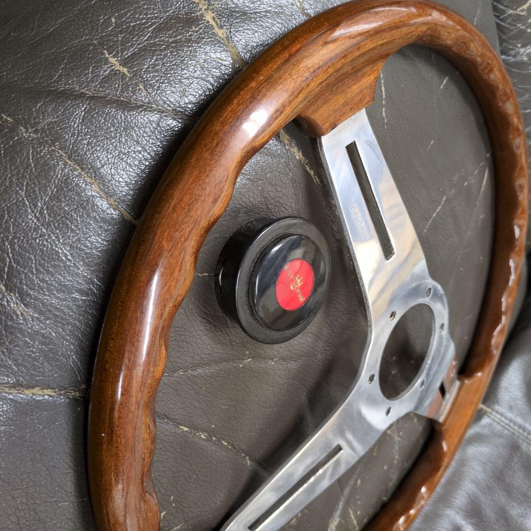 さ*ら様 美品　personal　ウッドステアリング　39%　当時物　パーソナル