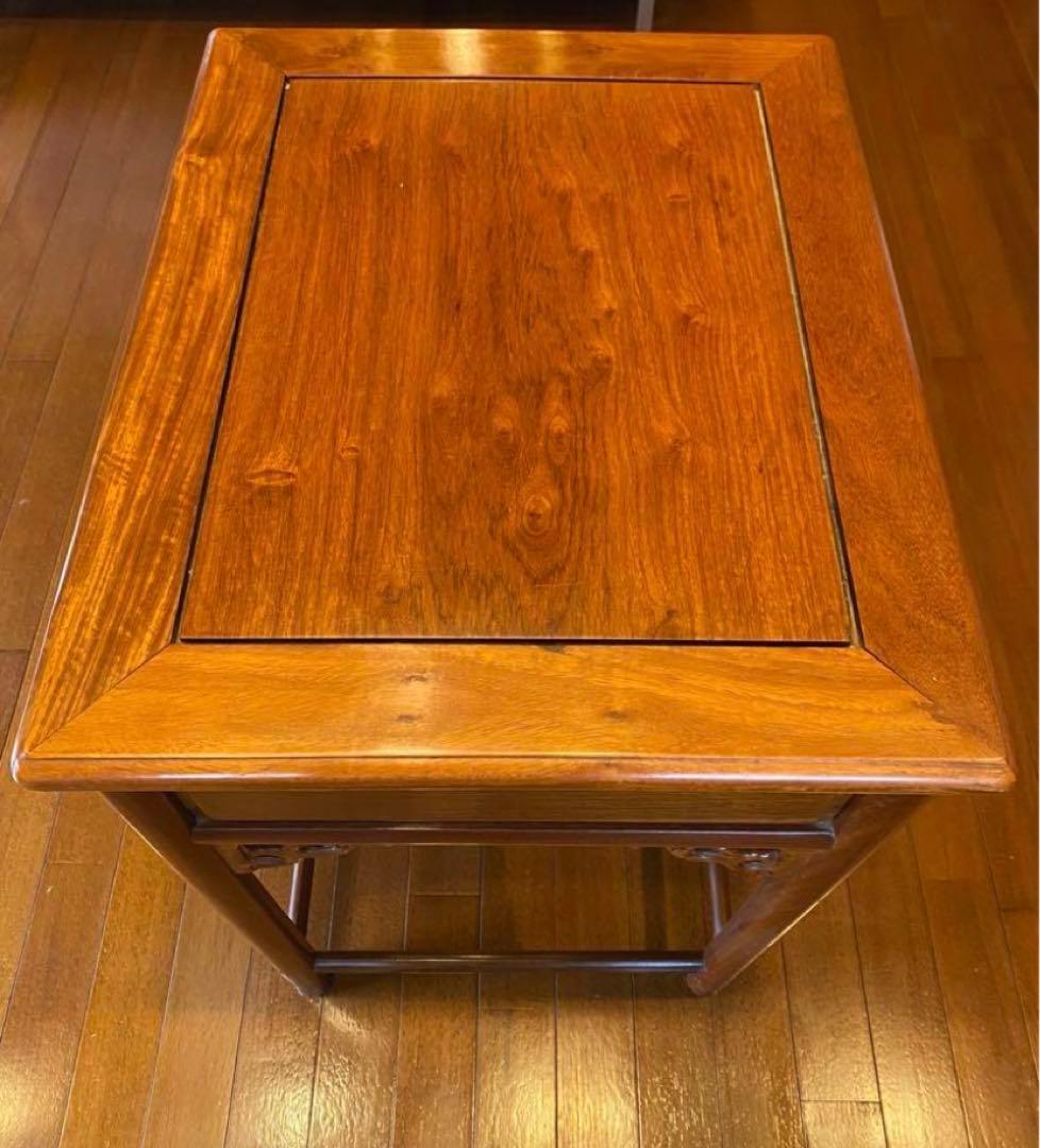 中国アンティーク　無垢材　テーブル　飾り台オブジェ