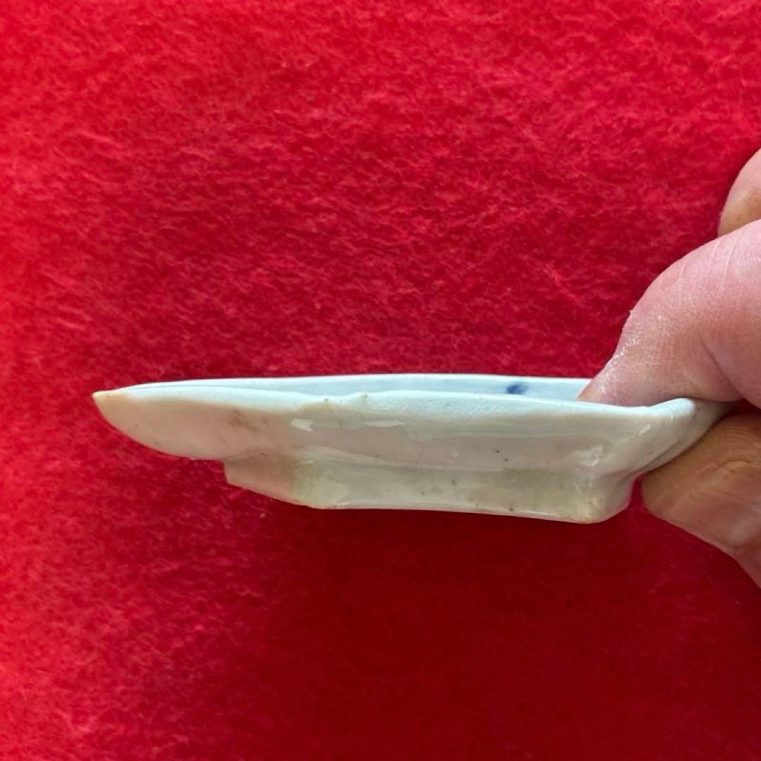 古伊万里　染付　水仙文　豆皿