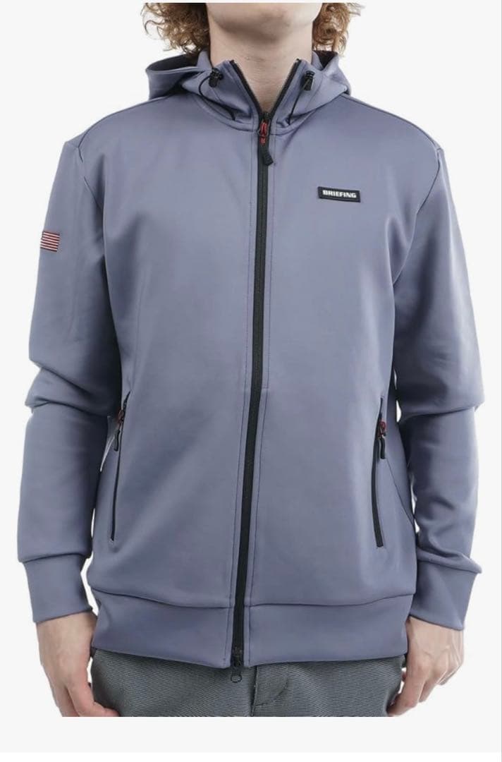 BRIEFING フード付きパーカー グレー Lサイズ