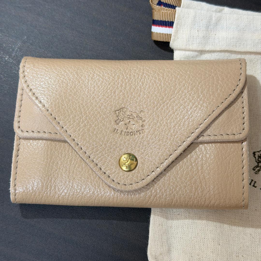 【新品未使用】イルビゾンテ 名刺入れ カードケース カフェラテ