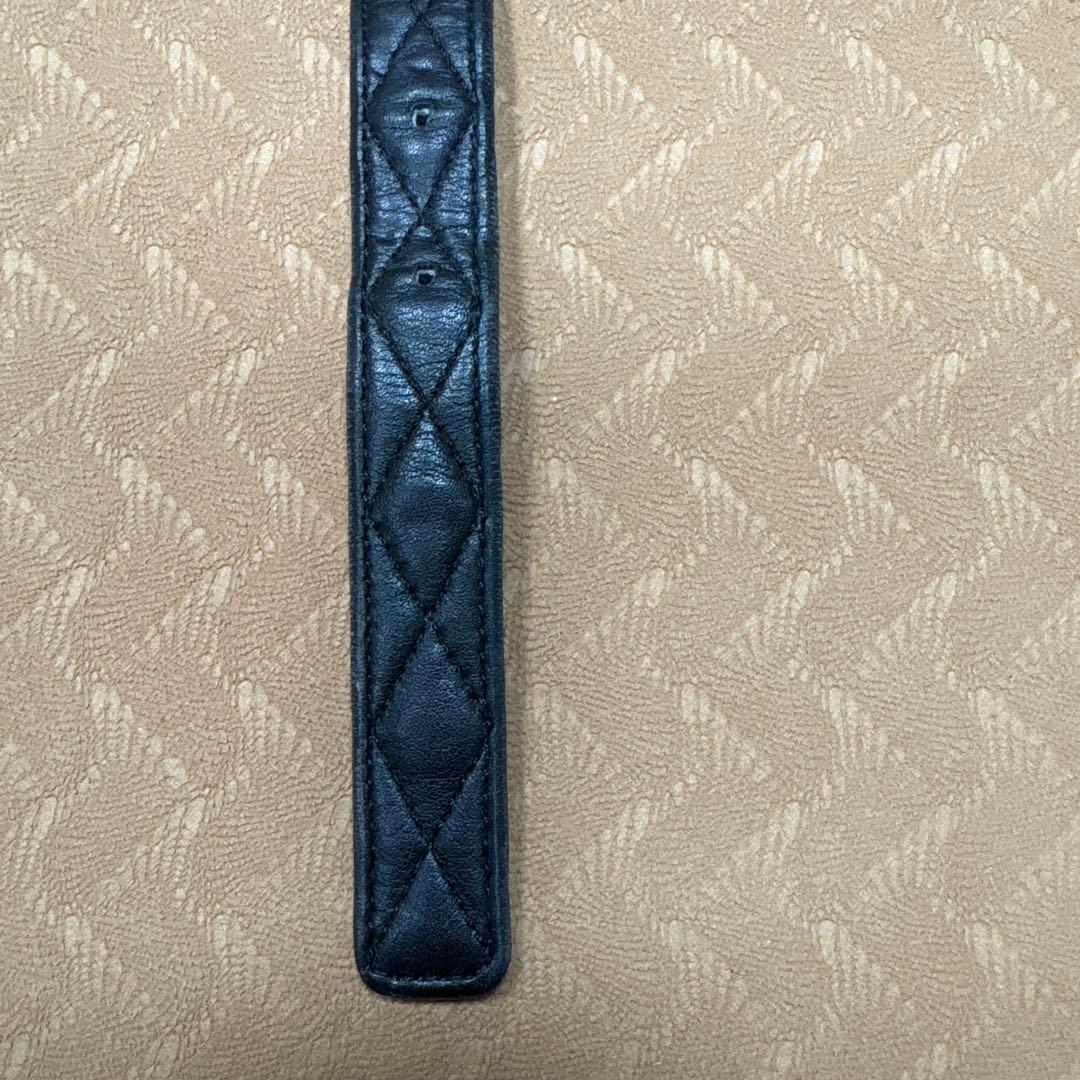 CHANEL ブラック キルティングベルト