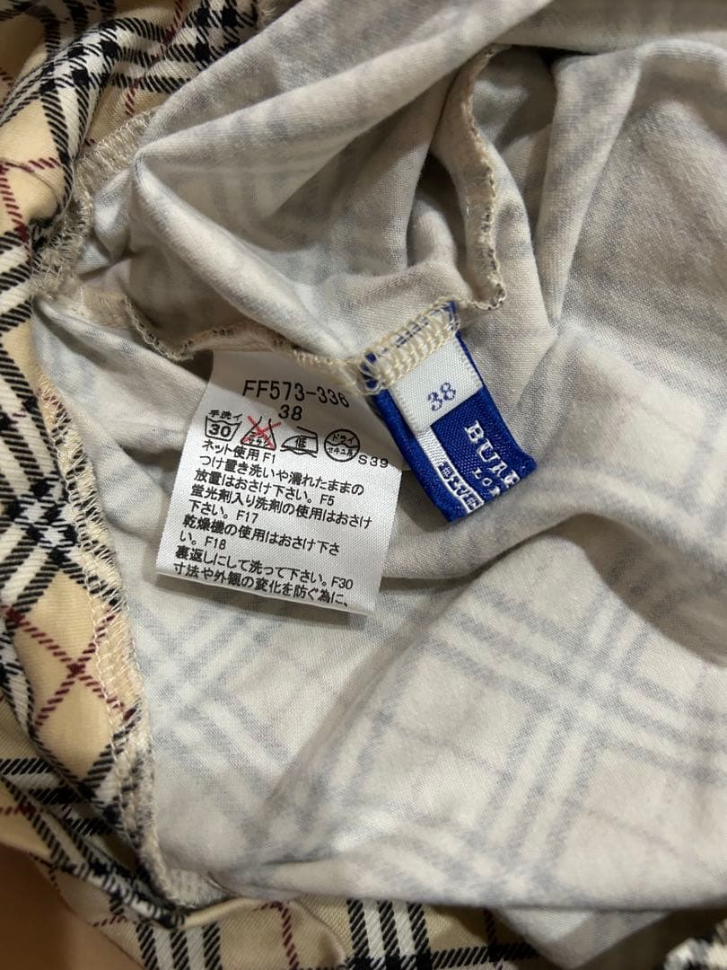 バーバリーブルーレーベル　チェック柄キャミソール 38