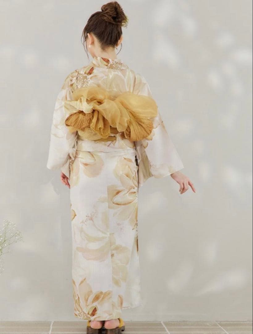 JEWELS sugar nine 水彩イエローフラワー浴衣
