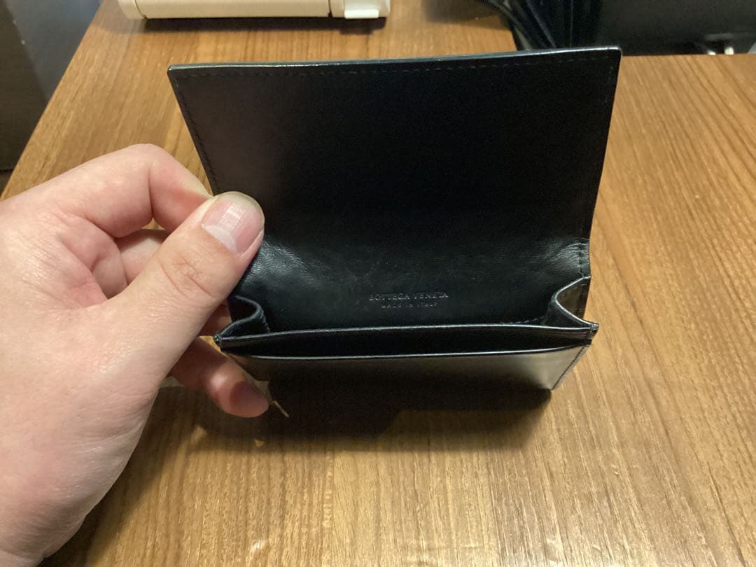 ✨本日限定価格✨BOTTEGA VENETA ブラック レザー カードケース
