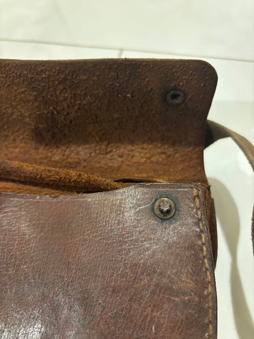 早い者勝ち　激レア　大日本帝国陸軍　図嚢　将校　戦時　本革　実物　年代物　希少品