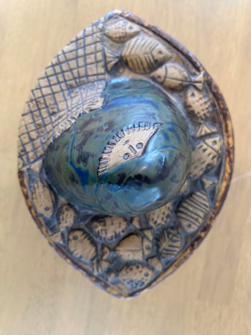 リサラーソン　漁師　Lisa Larson fisherman in boat