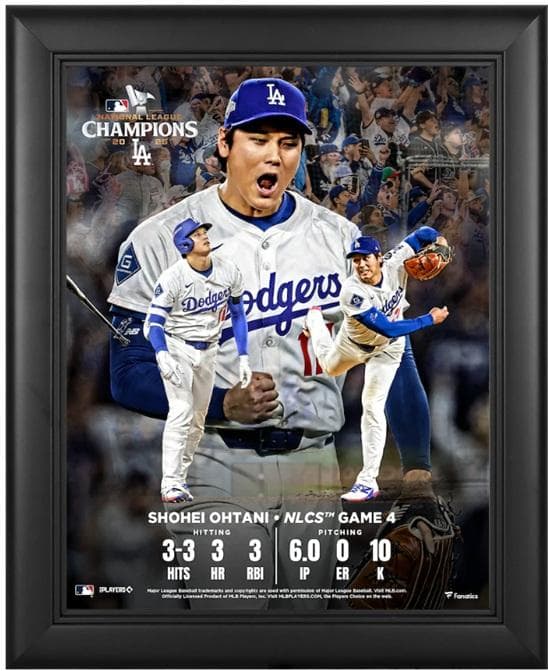 ドジャース リーグ優勝★大谷翔平 10奪三振３本塁打 ２刀流達成記念 プラーク