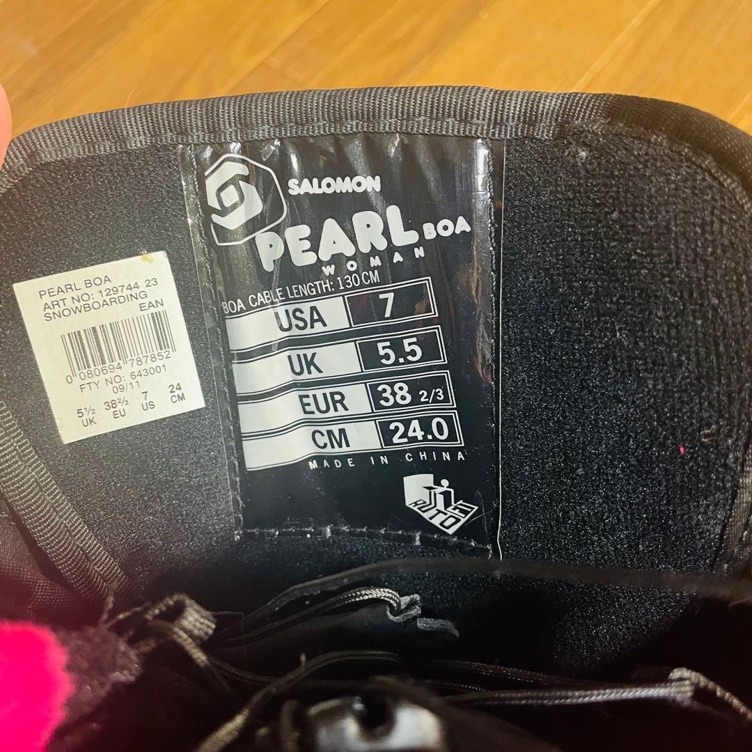 新品タグ付き SALOMON スノーボード ブーツ PEARL BOA 24cm
